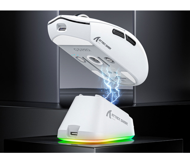 Attack Shark G3 PRO PAW3311 biała ze stacją ładującą - 1545131 - zdjęcie 8